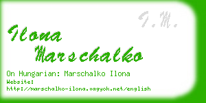 ilona marschalko business card